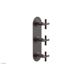 Phylrich - 3 Cross Handle 1/2 & 3/4 Ts Trim Kit - Weathered Copper