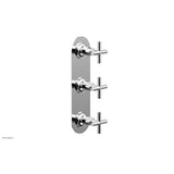 Phylrich - 3 Cross Handle 1/2 & 3/4 Ts Trim Kit - Polished Chrome
