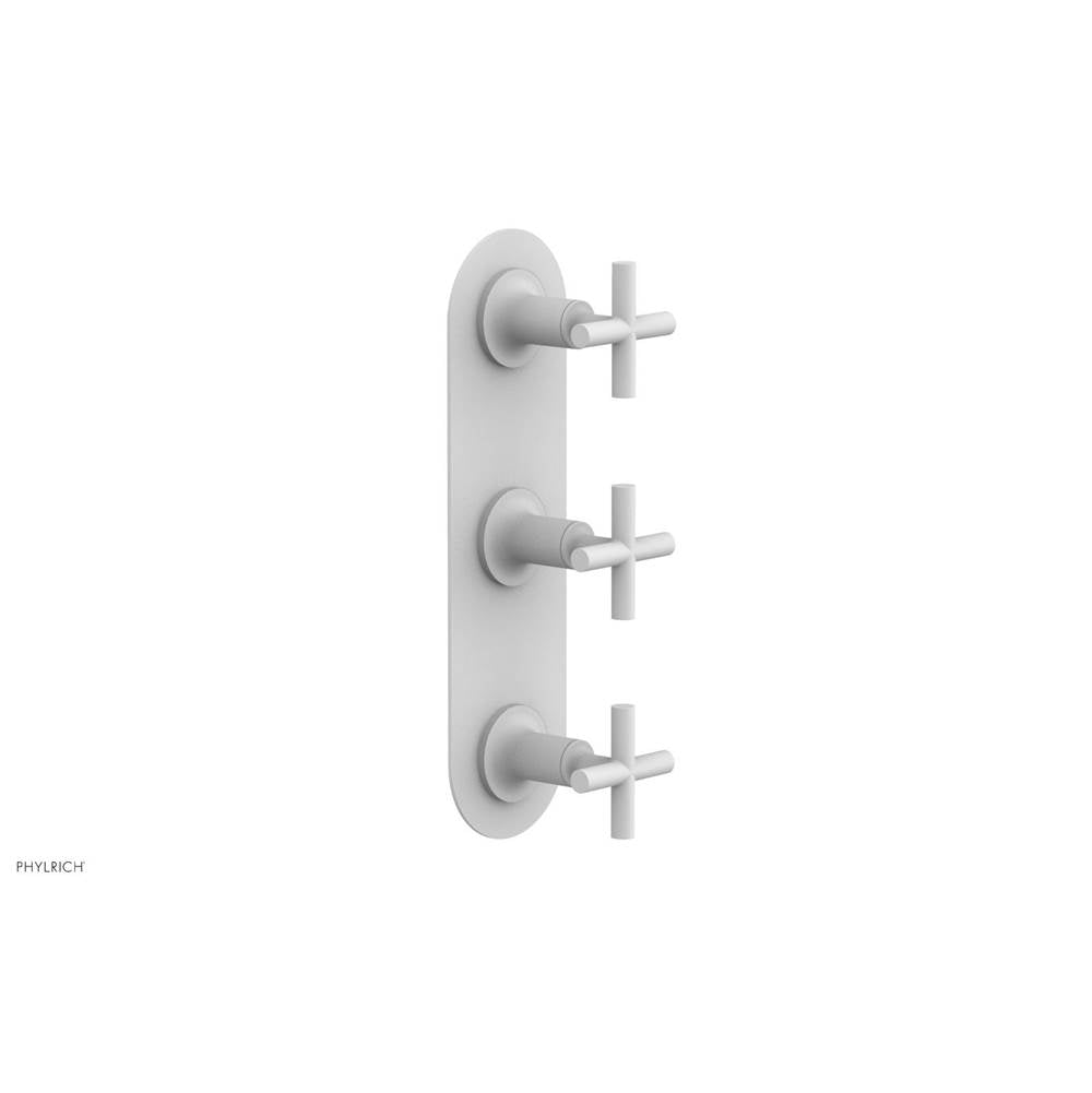 Phylrich - 3 Cross Handle 1/2 & 3/4 Ts Trim Kit - Satin White