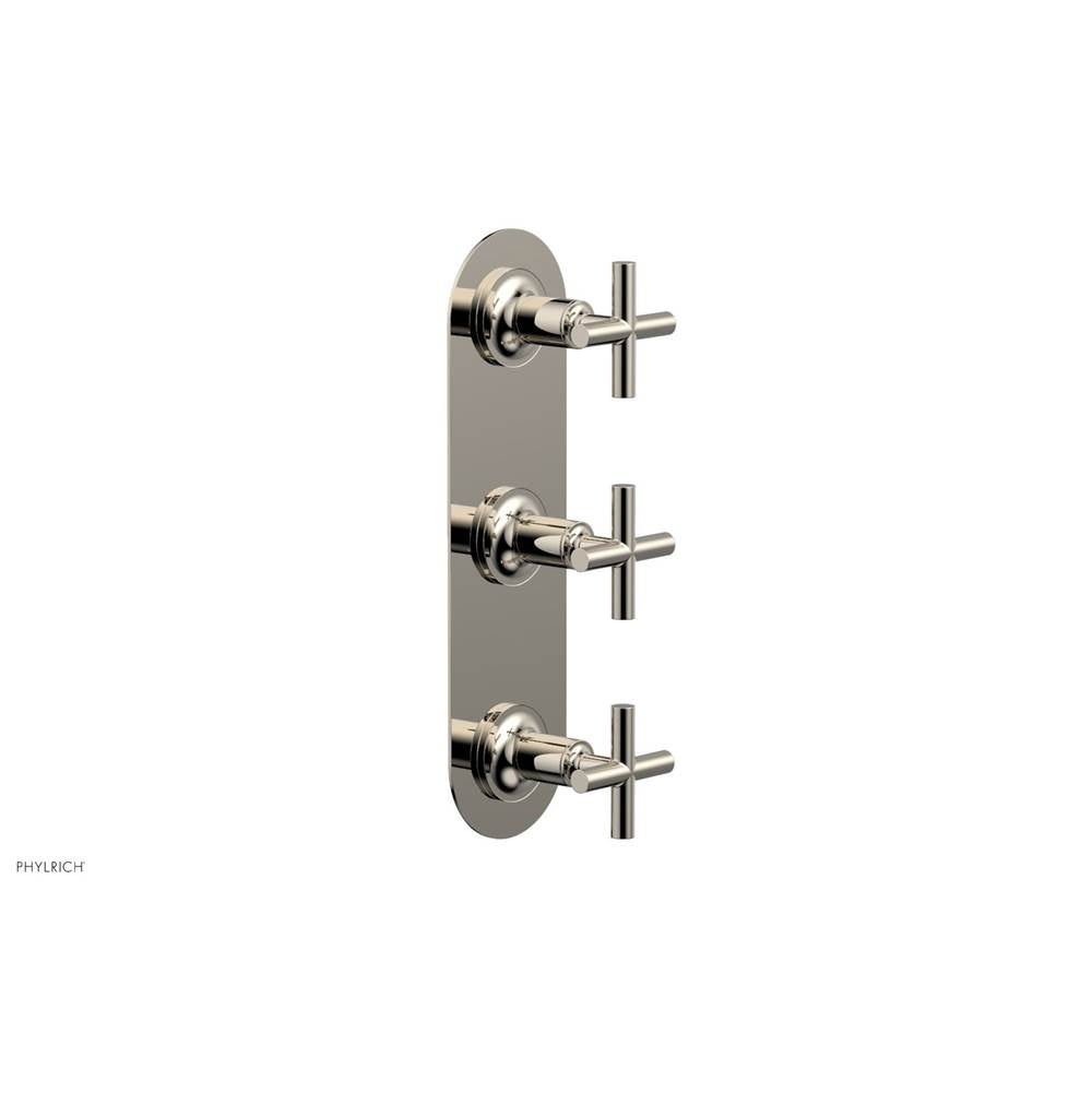 Phylrich - 3 Cross Handle 1/2 & 3/4 Ts Trim Kit - Polished Nickel