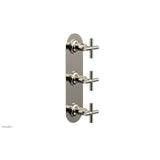 Phylrich - 3 Cross Handle 1/2 & 3/4 Ts Trim Kit - Polished Nickel