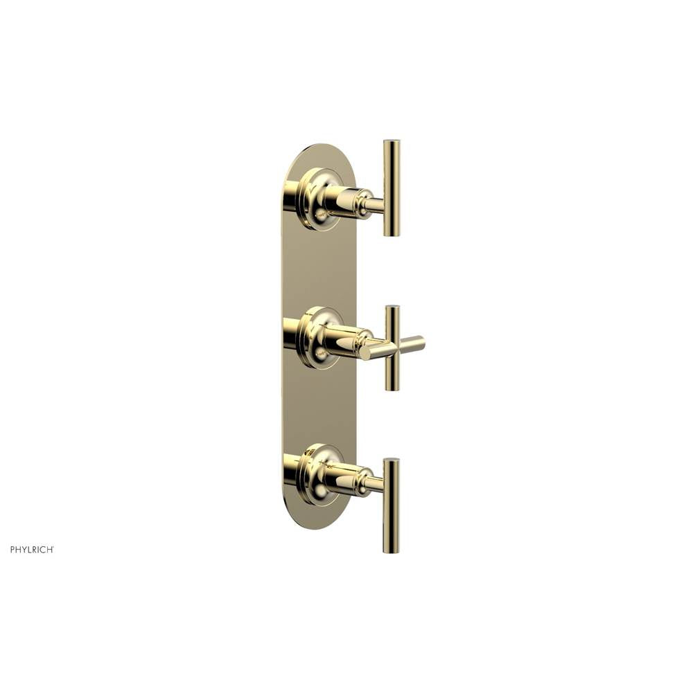 Phylrich - 4 Lever Handle 1/2 & 3/4 Ts Trim Kit - Polished Brass Uncoated