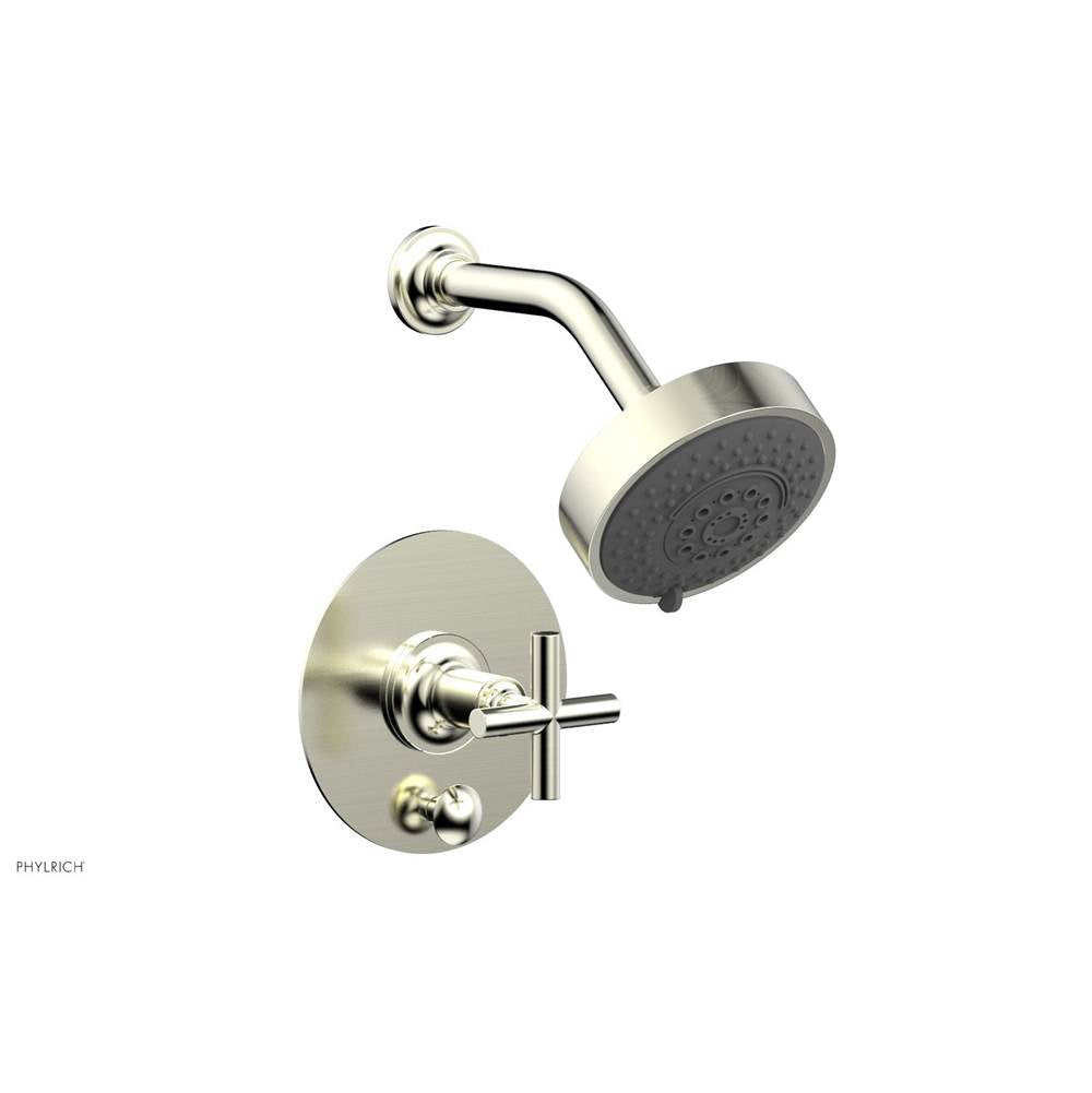 Phylrich - Pb Shower And Div Set Cross Handle Less Spt - Satin Nickel