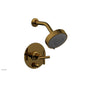 Phylrich - Pb Shower And Div Set Cross Handle Less Spt - French Brass