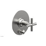 Phylrich - Pb Shower Plate W Div Set Cross Hdl Trim - Satin chrome