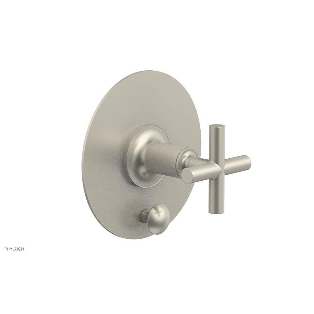 Phylrich - Pb Shower Plate W Div Set Cross Hdl Trim - Burnished Nickel
