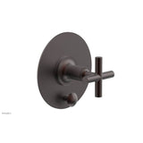Phylrich - Pb Shower Plate W Div Set Cross Hdl Trim - Weathered Copper