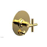 Phylrich - Pb Shower Plate W Div Set Cross Hdl Trim - Polished Gold