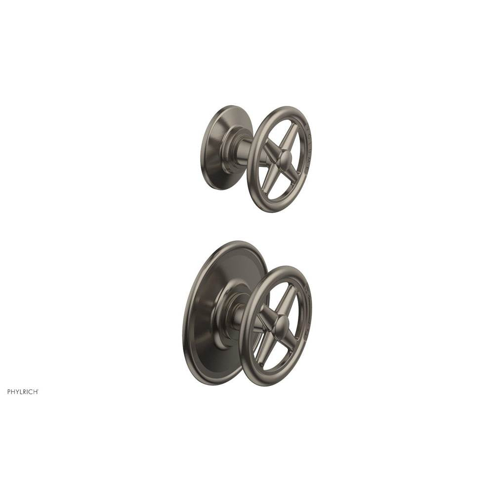 Phylrich - Ts Vlv Trim Works W/Vol Contrl, Cross Hdl Engraved - Pewter