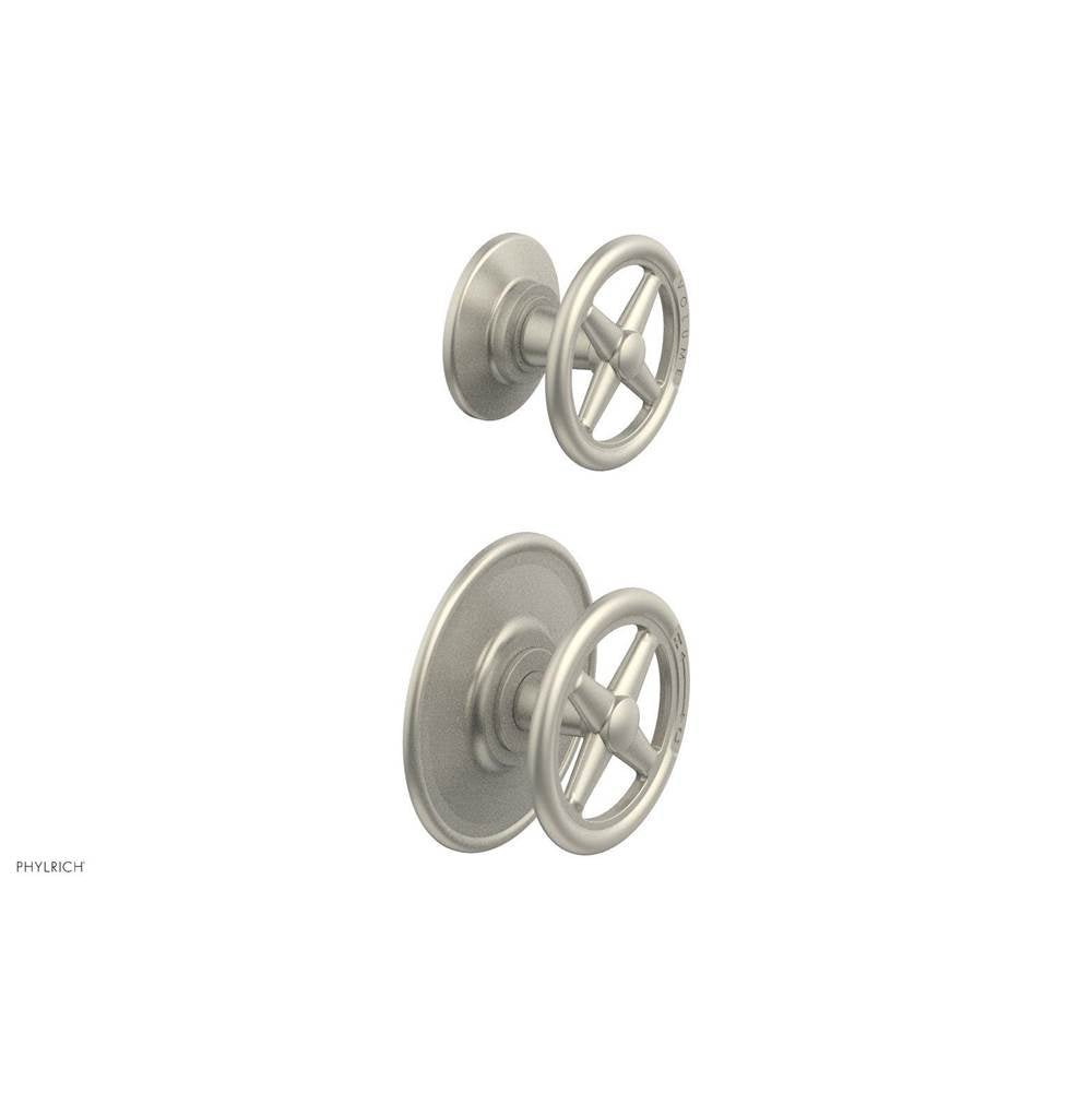 Phylrich - Ts Vlv Trim Works W/Vol Contrl, Cross Hdl Engraved - Burnished Nickel