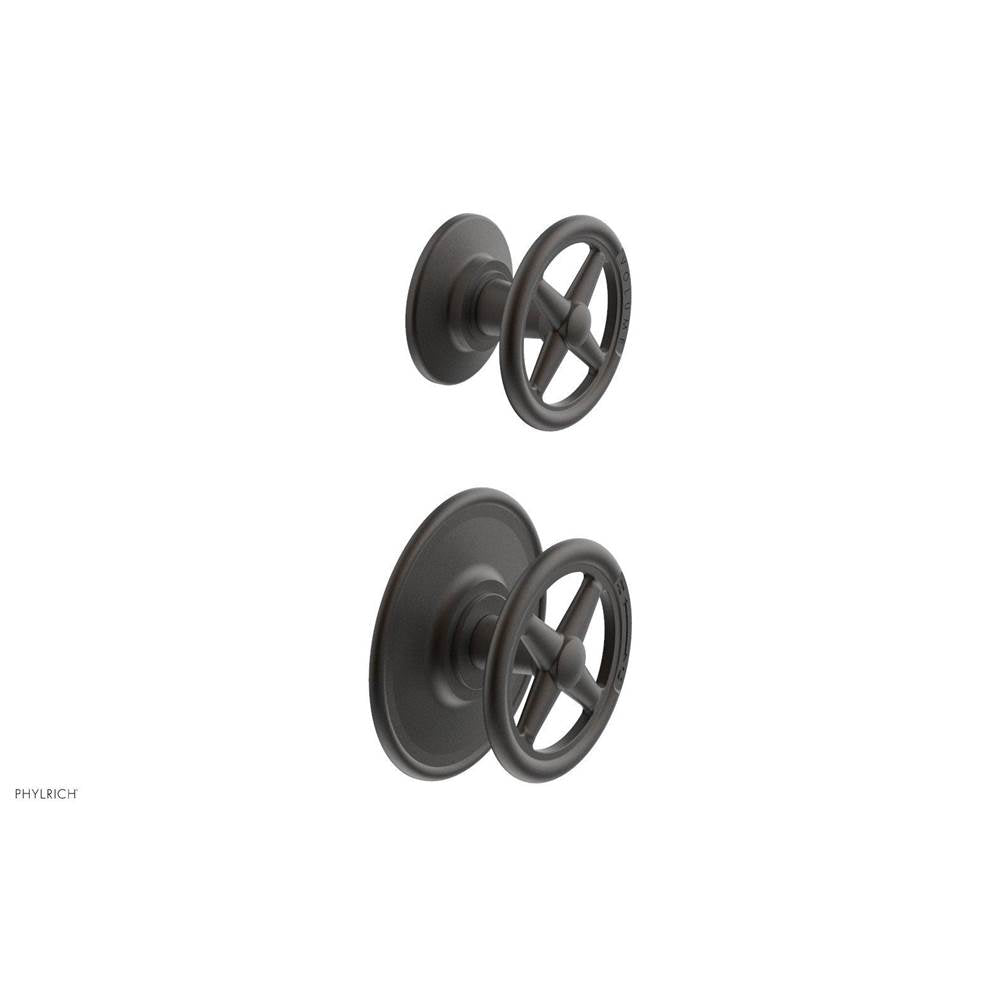 Phylrich - Ts Vlv Trim Works W/Vol Contrl, Cross Hdl Engraved - Old Rubbed Bronze