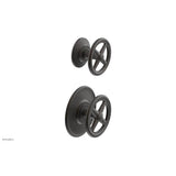 Phylrich - Ts Vlv Trim Works W/Vol Contrl, Cross Hdl Engraved - Old Rubbed Bronze