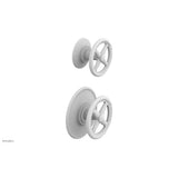 Phylrich - Ts Vlv Trim Works W/Vol Contrl, Cross Hdl Engraved - Satin White