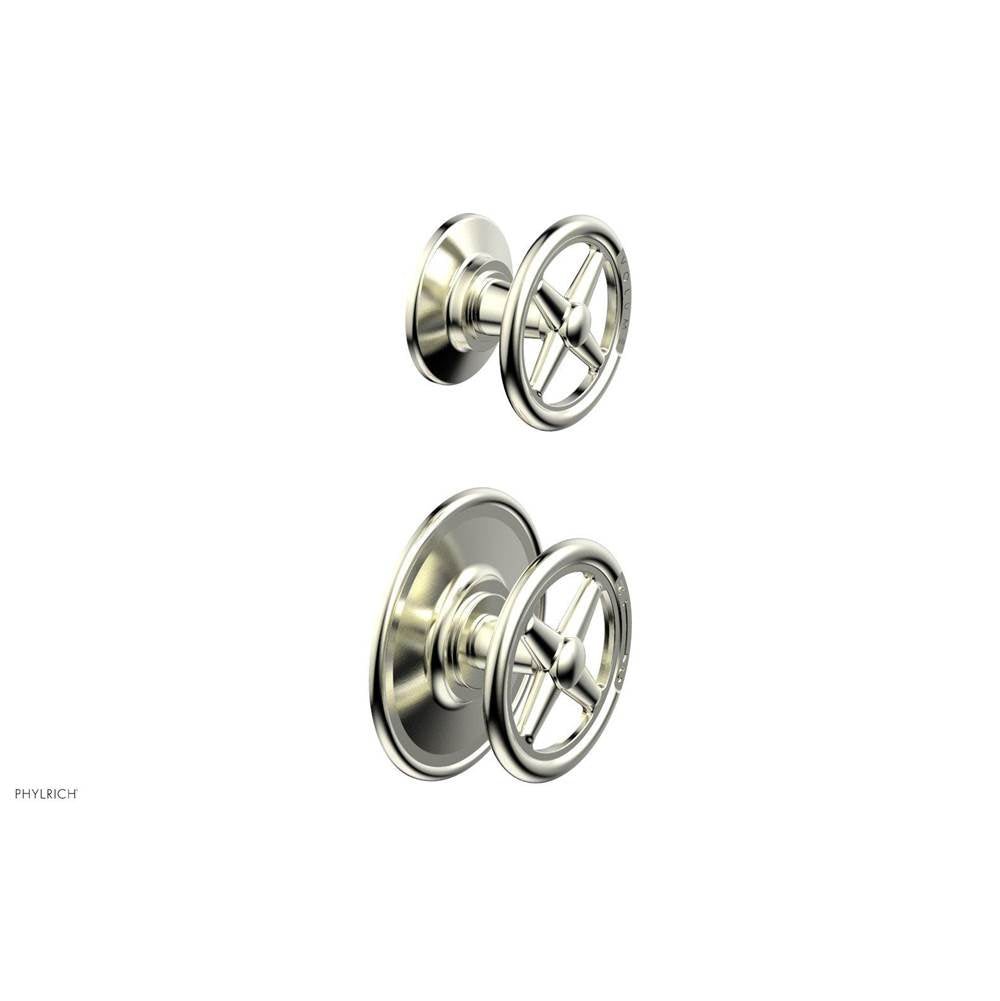 Phylrich - Ts Vlv Trim Works W/Vol Contrl, Cross Hdl Engraved - Satin Nickel