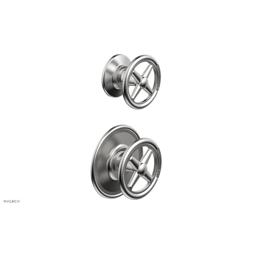 Phylrich - Ts Vlv Trim Works  Div, Cross Hdl Engraved - Satin chrome