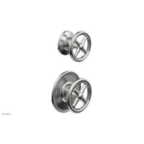 Phylrich - Ts Vlv Trim Works  Div, Cross Hdl Engraved - Satin chrome