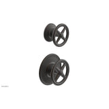 Phylrich - Ts Vlv Trim Works  Div, Cross Hdl Engraved - Old Rubbed Bronze