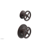 Phylrich - Ts Vlv Trim Works  Div, Cross Hdl Engraved - Weathered Copper