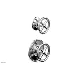 Phylrich - Ts Vlv Trim Works  Div, Cross Hdl Engraved - Polished Chrome