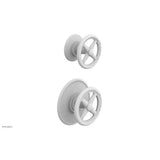 Phylrich - Ts Vlv Trim Works  Div, Cross Hdl Engraved - Satin White