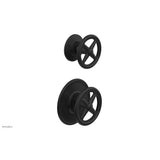 Phylrich - Ts Vlv Trim Works  Div, Cross Hdl Engraved - Matte Black