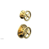 Phylrich - Ts Vlv Trim Works  Div, Cross Hdl Engraved - Satin Gold