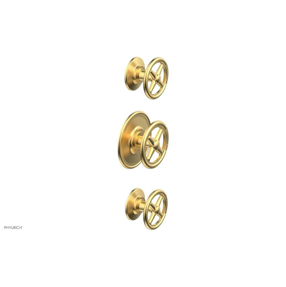 Phylrich - 1/2'' And 3/4''  Works Therm Shwr To, Cross Handle - Burnished Gold