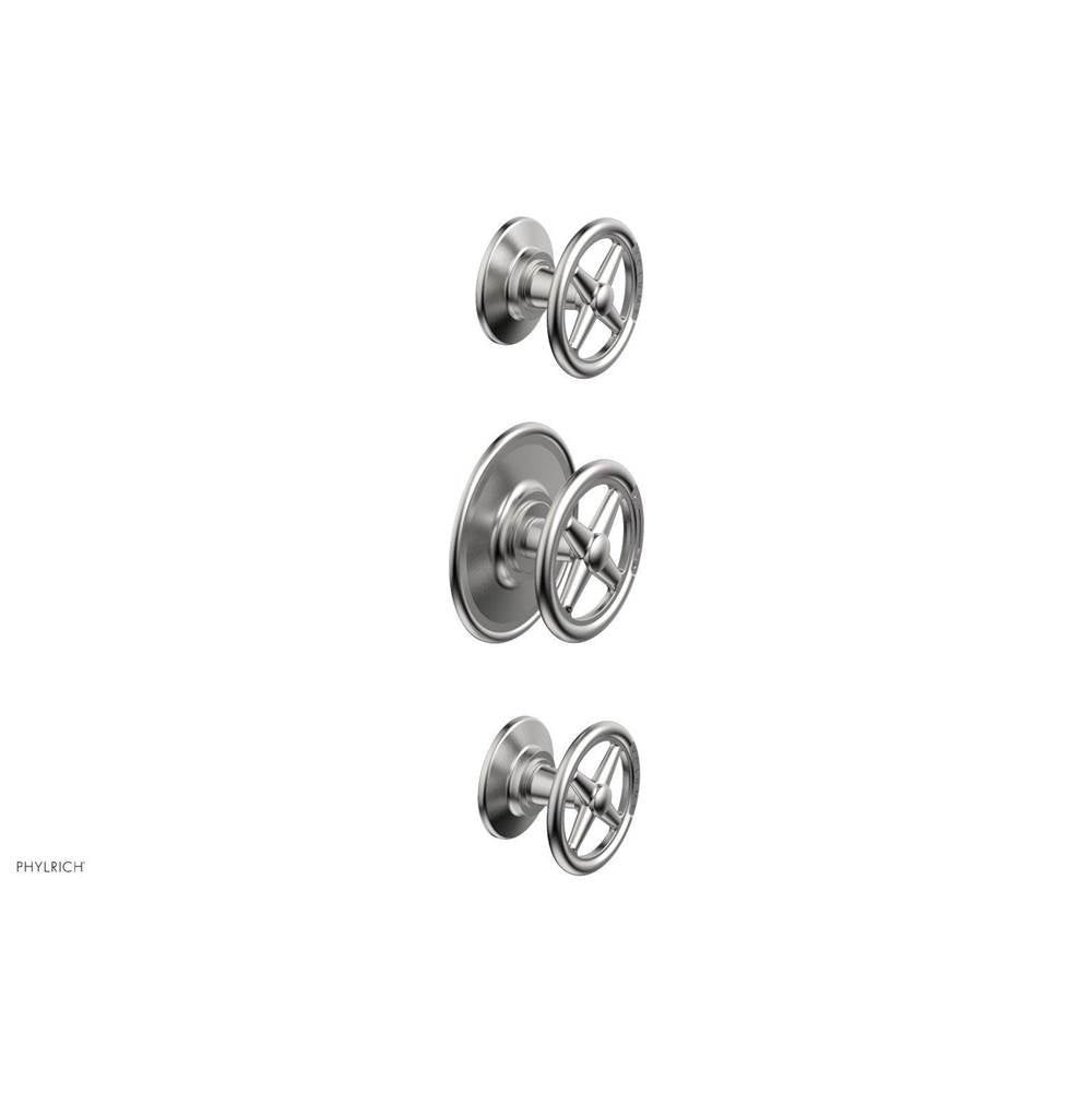 Phylrich - 1/2'' And 3/4''  Works Therm Shwr To, Cross Handle - Satin chrome