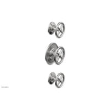 Phylrich - 1/2'' And 3/4''  Works Therm Shwr To, Cross Handle - Satin chrome