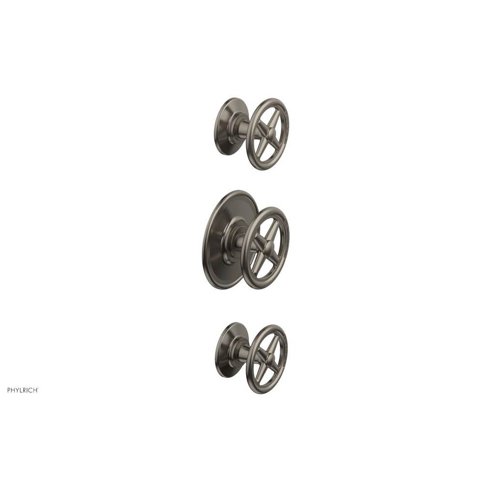 Phylrich - 1/2'' And 3/4''  Works Therm Shwr To, Cross Handle - Pewter