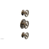 Phylrich - 1/2'' And 3/4''  Works Therm Shwr To, Cross Handle - Antique Brass