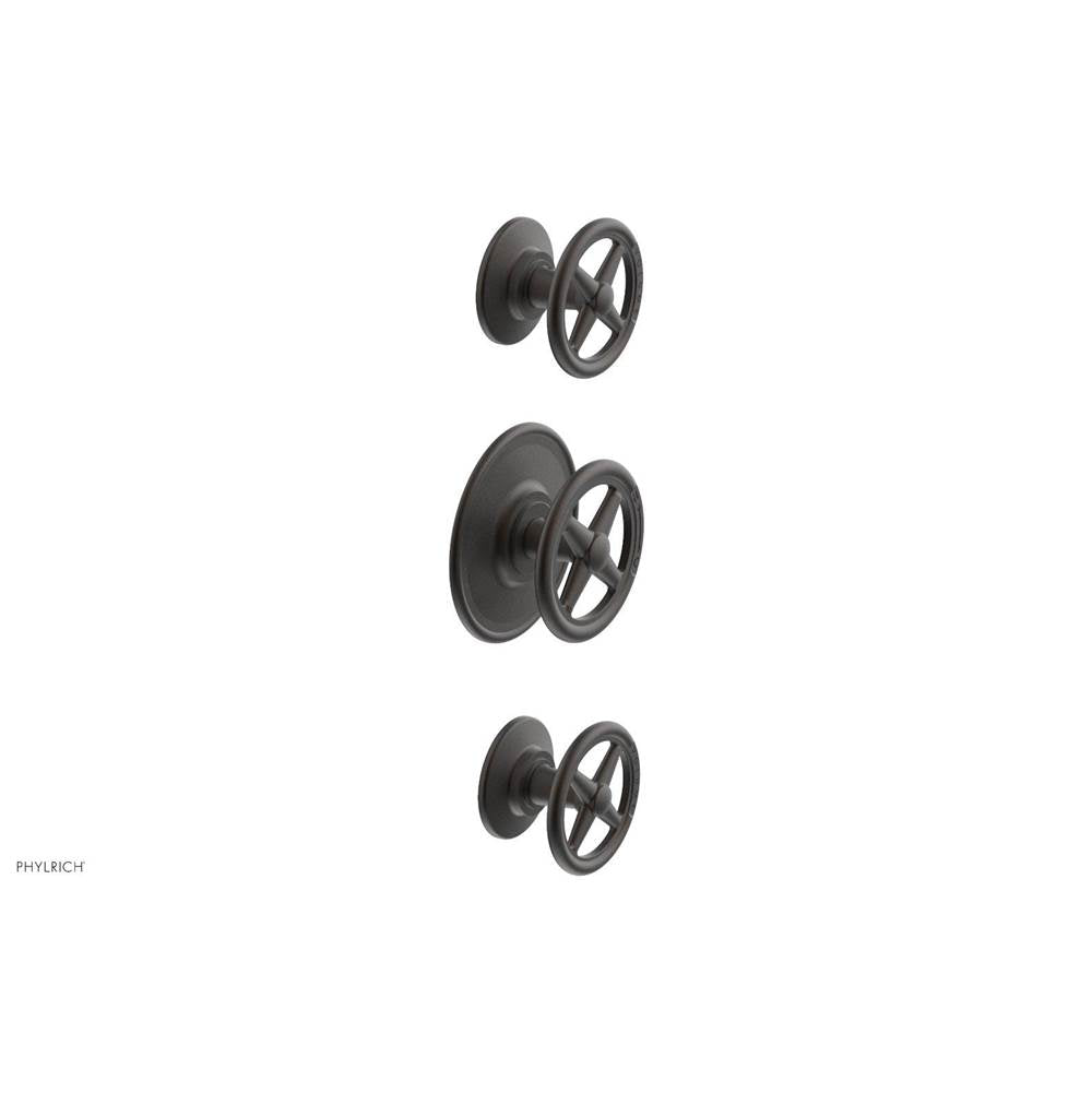Phylrich - 1/2'' And 3/4''  Works Therm Shwr To, Cross Handle - Old Rubbed Bronze