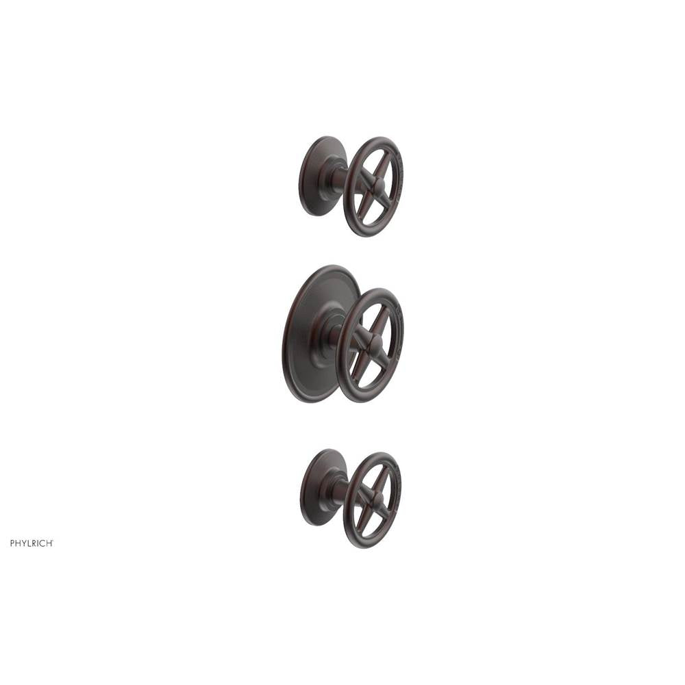 Phylrich - 1/2'' And 3/4''  Works Therm Shwr To, Cross Handle - Weathered Copper