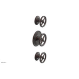 Phylrich - 1/2'' And 3/4''  Works Therm Shwr To, Cross Handle - Weathered Copper