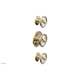 Phylrich - 1/2'' And 3/4''  Works Therm Shwr To, Cross Handle - Satin Brass