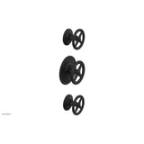 Phylrich - 1/2'' And 3/4''  Works Therm Shwr To, Cross Handle - Matte Black