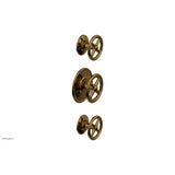 Phylrich - 1/2'' And 3/4''  Works Therm Shwr To, Cross Handle - French Brass