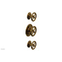 Phylrich - 1/2'' And 3/4''  Works Therm Shwr To, Cross Handle - French Brass