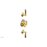 Phylrich - 1/2'' And 3/4'' Works Therm Shwr To, Lever Handle - Burnished Gold