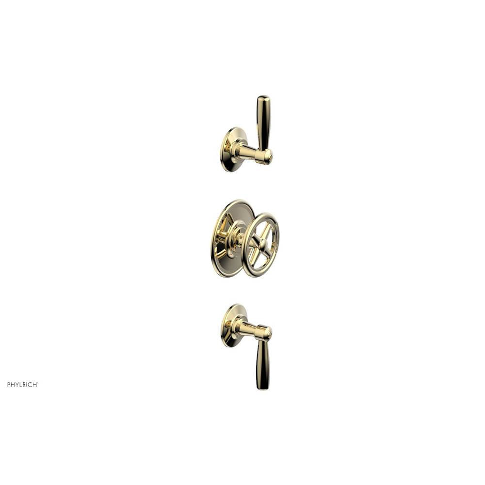 Phylrich - 1/2'' And 3/4'' Works Therm Shwr To, Lever Handle - Polished Brass Uncoated