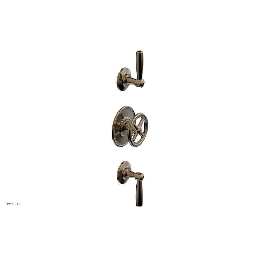 Phylrich - 1/2'' And 3/4'' Works Therm Shwr To, Lever Handle - Antique Brass