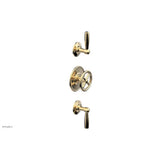 Phylrich - 1/2'' And 3/4'' Works Therm Shwr To, Lever Handle - Satin Brass