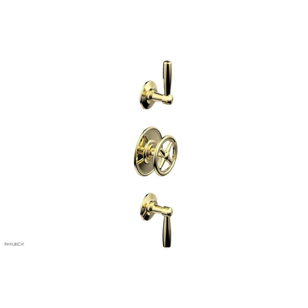 Phylrich - 1/2'' And 3/4'' Works Therm Shwr To, Lever Handle - Polished Brass