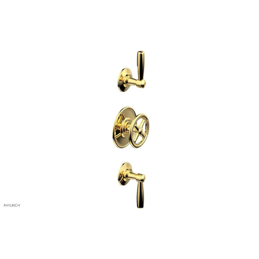 Phylrich - 1/2'' And 3/4'' Works Therm Shwr To, Lever Handle - Polished Gold