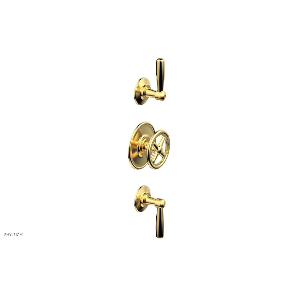 Phylrich - 1/2'' And 3/4'' Works Therm Shwr To, Lever Handle - Satin Gold