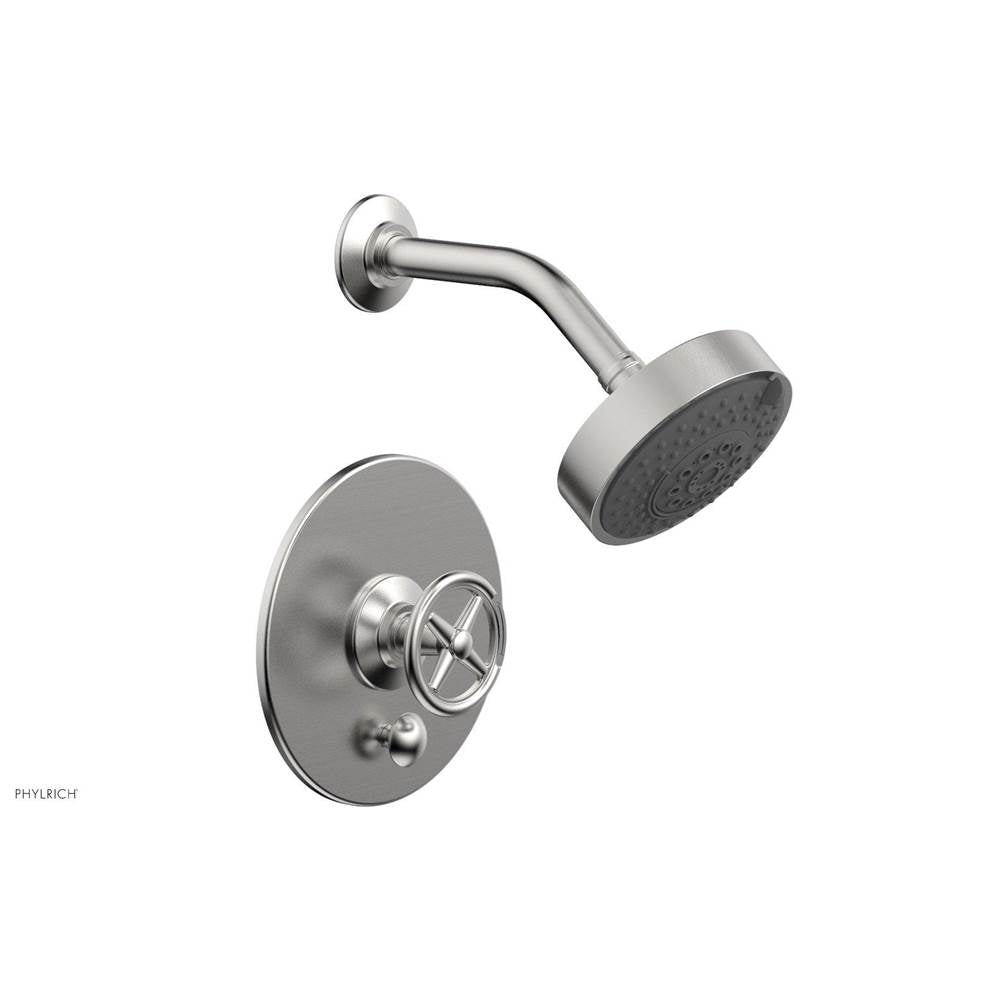 Phylrich - Pb  Works  Shwr And Div Set, Cross Handle - Satin chrome