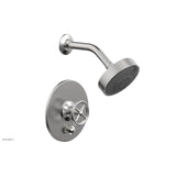 Phylrich - Pb  Works  Shwr And Div Set, Cross Handle - Satin chrome