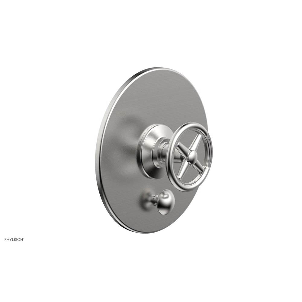 Phylrich - Pb  Works  Shwr Plate W/Div, Cross Handle - Satin chrome