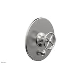 Phylrich - Pb  Works  Shwr Plate W/Div, Cross Handle - Satin chrome