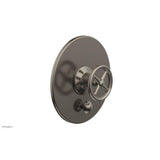 Phylrich - Pb  Works  Shwr Plate W/Div, Cross Handle - Pewter